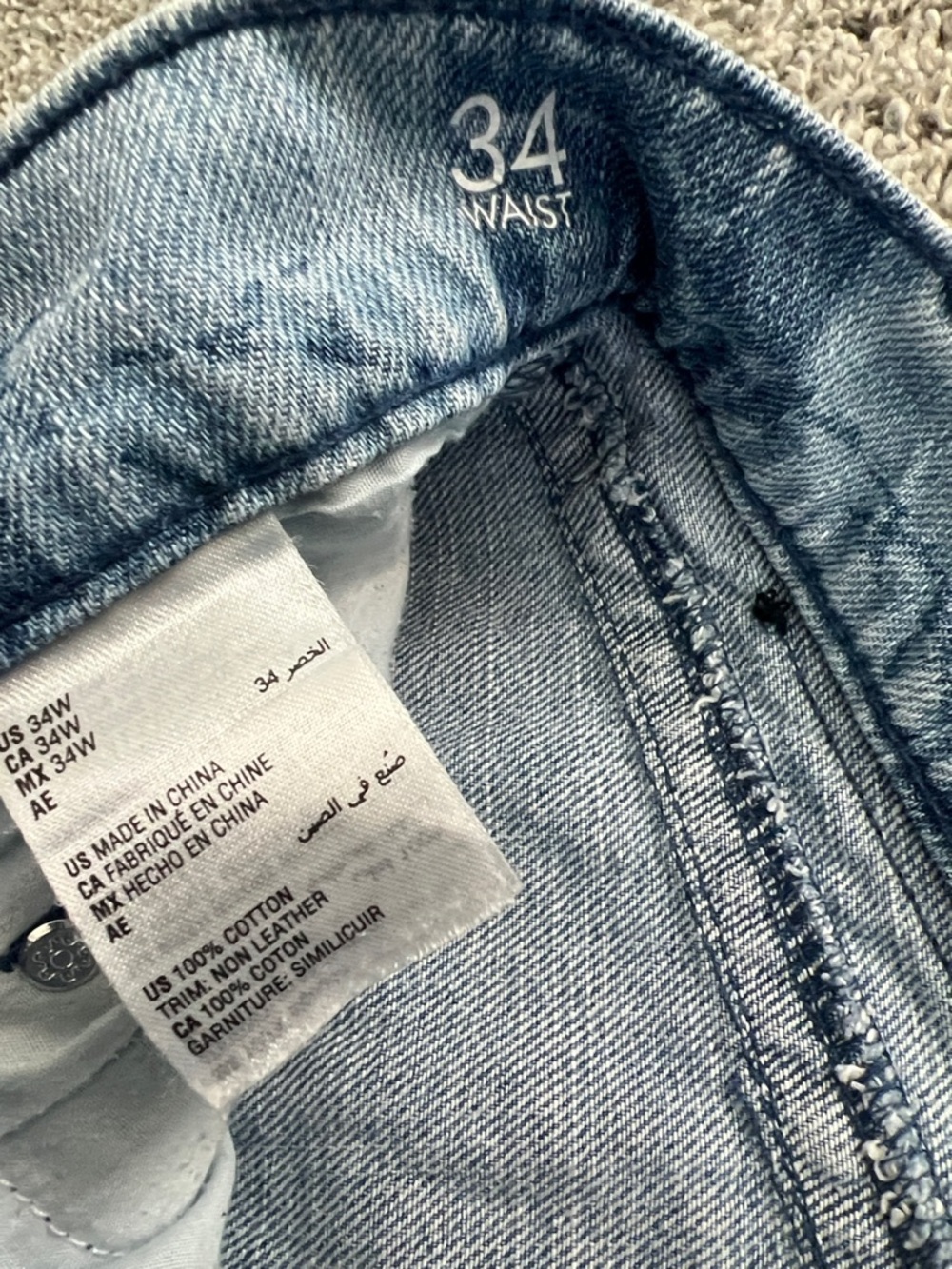 I.N.C. International Concepts Men's Slim-Straight Checkered Denim Jeans - Sz 34W - Picture 11 of 15